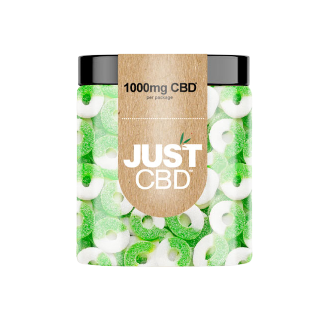 Just CBD - Gummies THC FREE Edibles Just CBD 1000mg Apple Rings