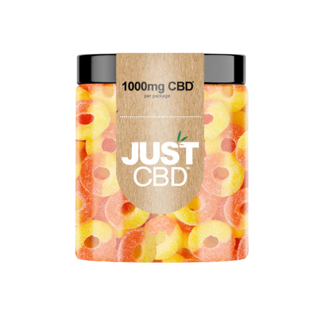 Just CBD - Gummies THC FREE Edibles Just CBD 1000mg Peach Rings