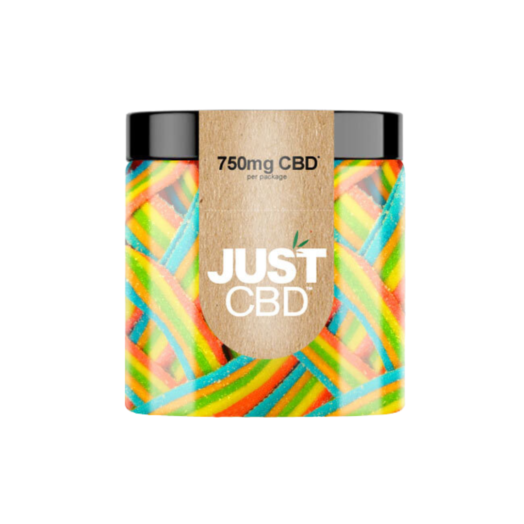 Just CBD - Gummies THC FREE Edibles Just CBD 750mg Rainbow Ribbons