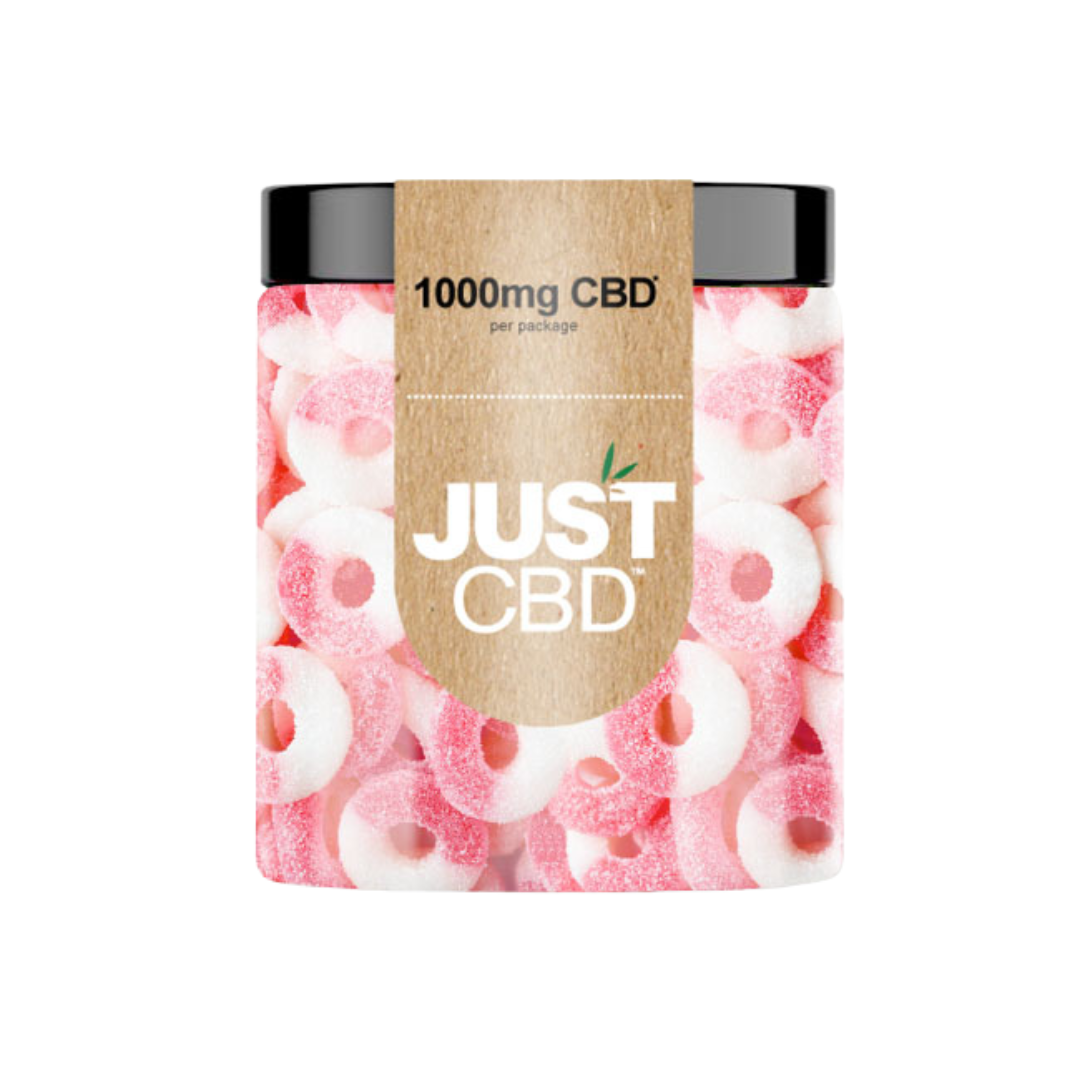 Just CBD - Gummies THC FREE Edibles Just CBD 1000mg Watermelon Rings