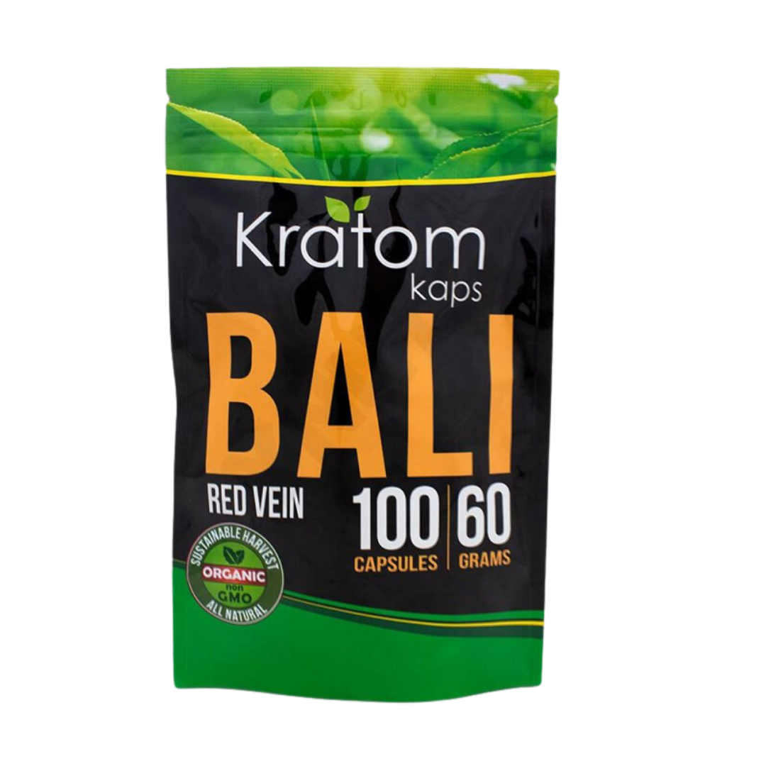 Kratom Kaps Capsules Kratom Kratom Kaps Red Vein Bali 100 Count