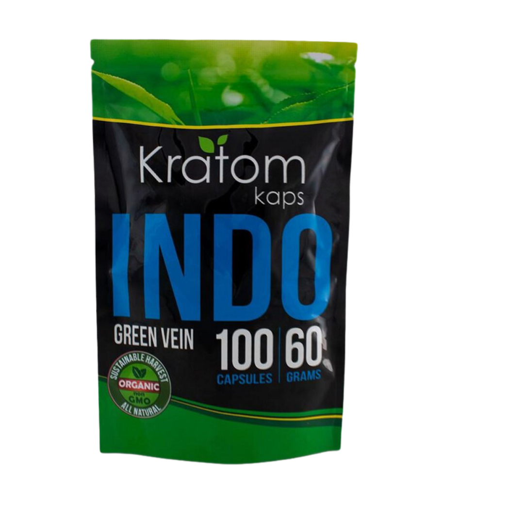 Kratom Kaps Capsules Kratom Kratom Kaps Green Vein Indo 100 Count