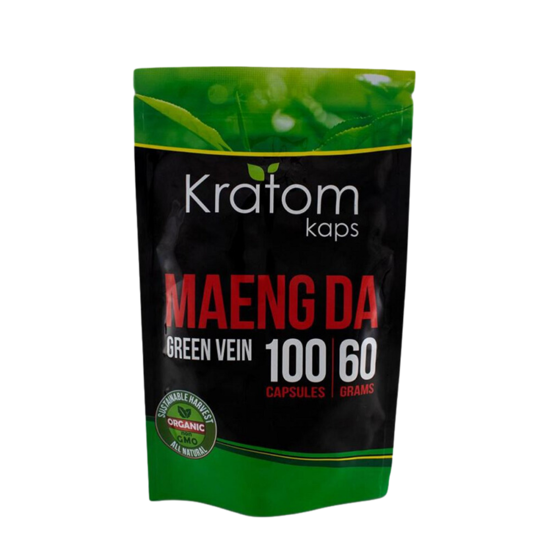 Kratom Kaps Capsules Kratom Kratom Kaps Green Vein Maeng Da 100 Count