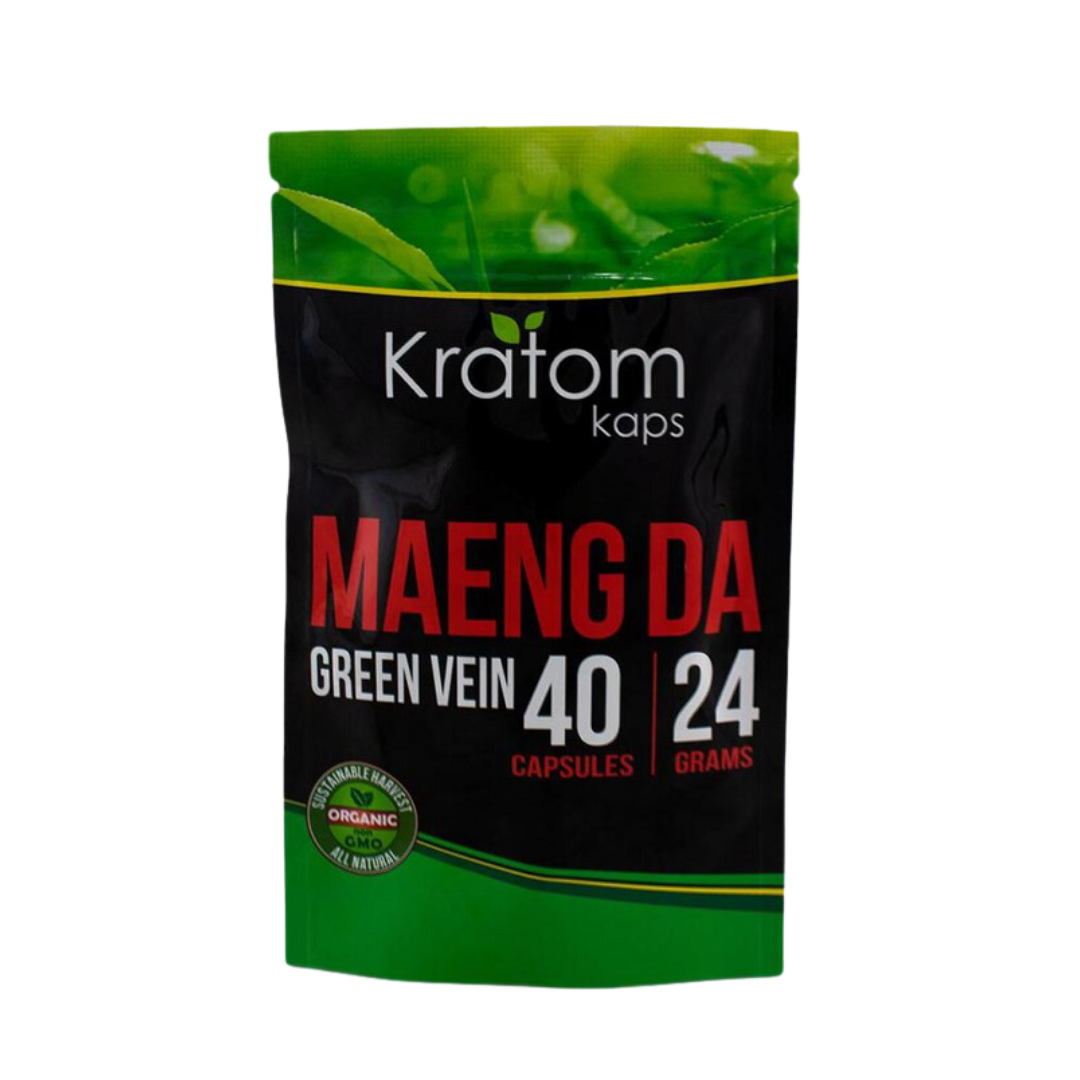 Kratom Kaps Capsules Kratom Kratom Kaps Green Vein Maeng Da 40 Count