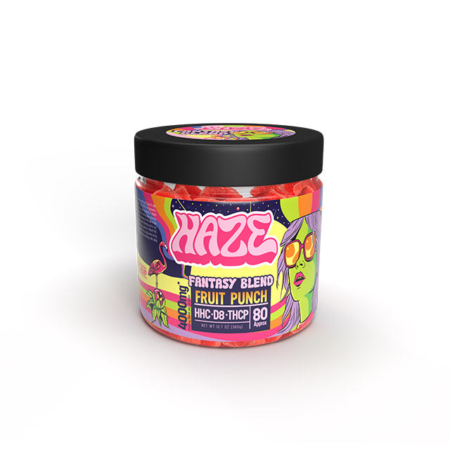 Haze Fantasy Blend Hybrid Gummies Edibles Haze Fruit Punch 80 Count