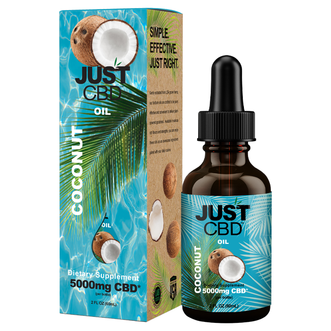 Just CBD - CBD Tincture - Coconut Oils Just CBD 5000mg