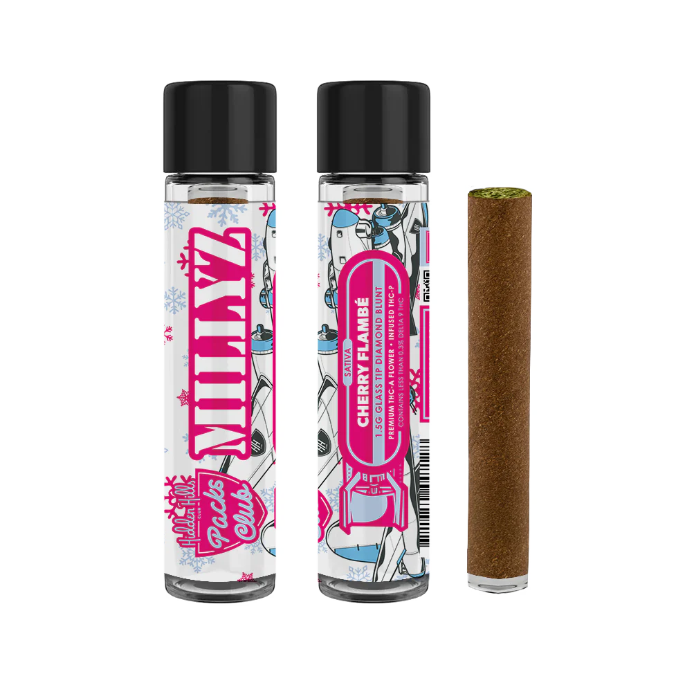 Hidden Hills Millyz Diamond 1.5 Gram Blunts - 2 Pack Flower Hidden Hills Cherry Flambe