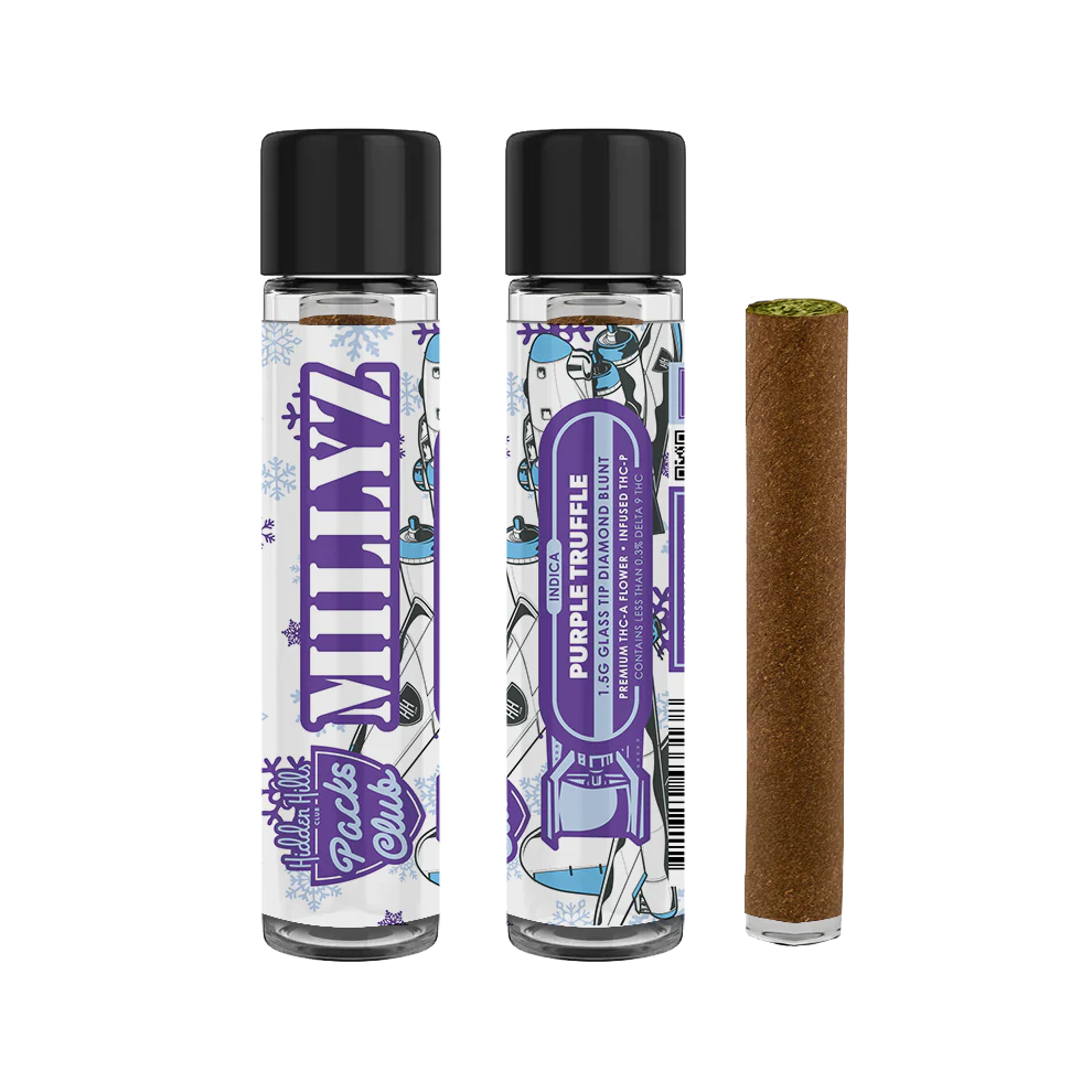 Hidden Hills Millyz Diamond 1.5 Gram Blunts - 2 Pack Flower Hidden Hills Purple Truffle