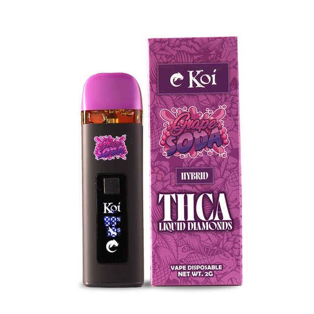 Koi THCA Liquid Diamond Vapes — 2 Gram Disposable Vape Koi CBD Grape Soda