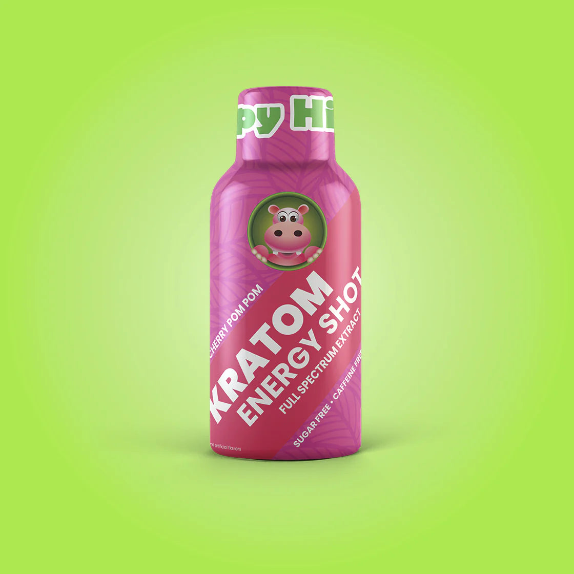 Happy Hippo Kratom Energy Shot Kratom Happy Hippo Cherry PomPom  
