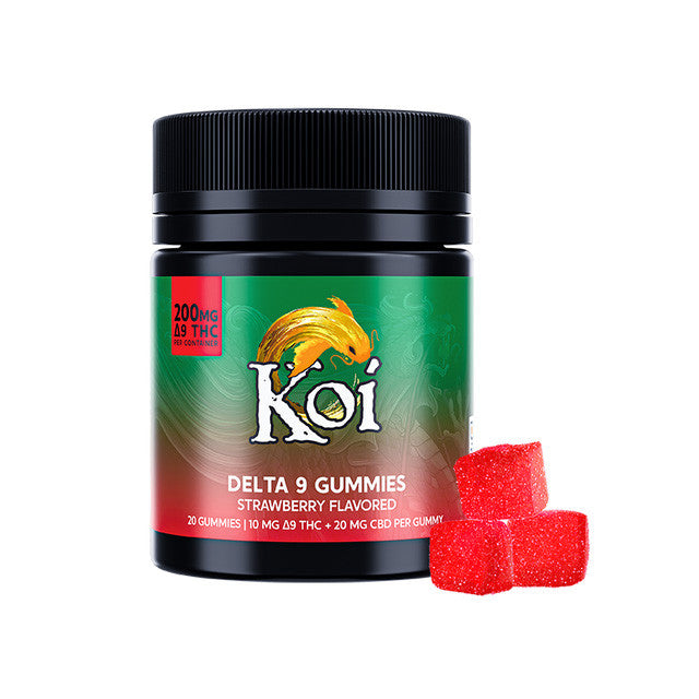 Koi Delta 9 Gummies Edibles Koi CBD Strawberry 20 Gummies