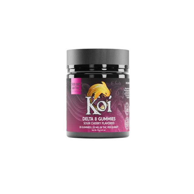 Koi Delta 8 Gummies Edibles Koi CBD Sour Cherry 20 Gummies