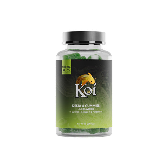 Koi Delta 8 Gummies Edibles Koi CBD Lime 60 Gummies