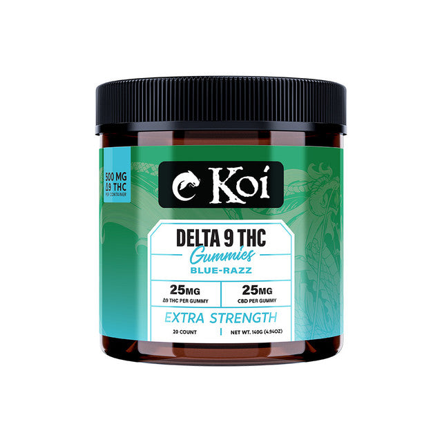 Koi Delta 9 Extra Strength Gummies - 20 Count Edibles Koi CBD Blue Razz