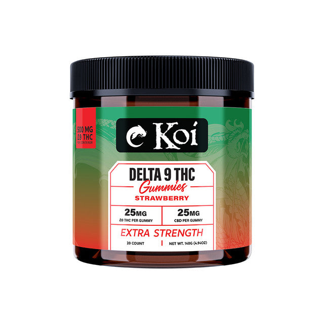 Koi Delta 9 Extra Strength Gummies - 20 Count Edibles Koi CBD Strawberry