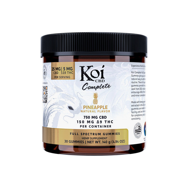 Koi Complete Full Spectrum CBD + THC Gummies Edibles Koi CBD Pineapple