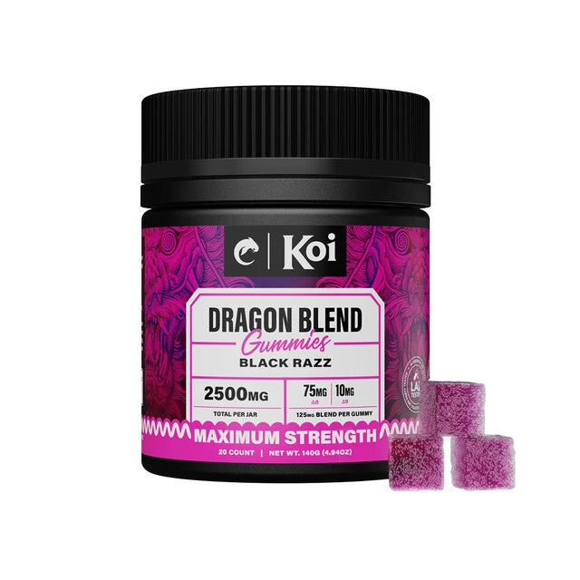 Koi Dragon Blend Gummies Edibles Koi CBD Black Razz