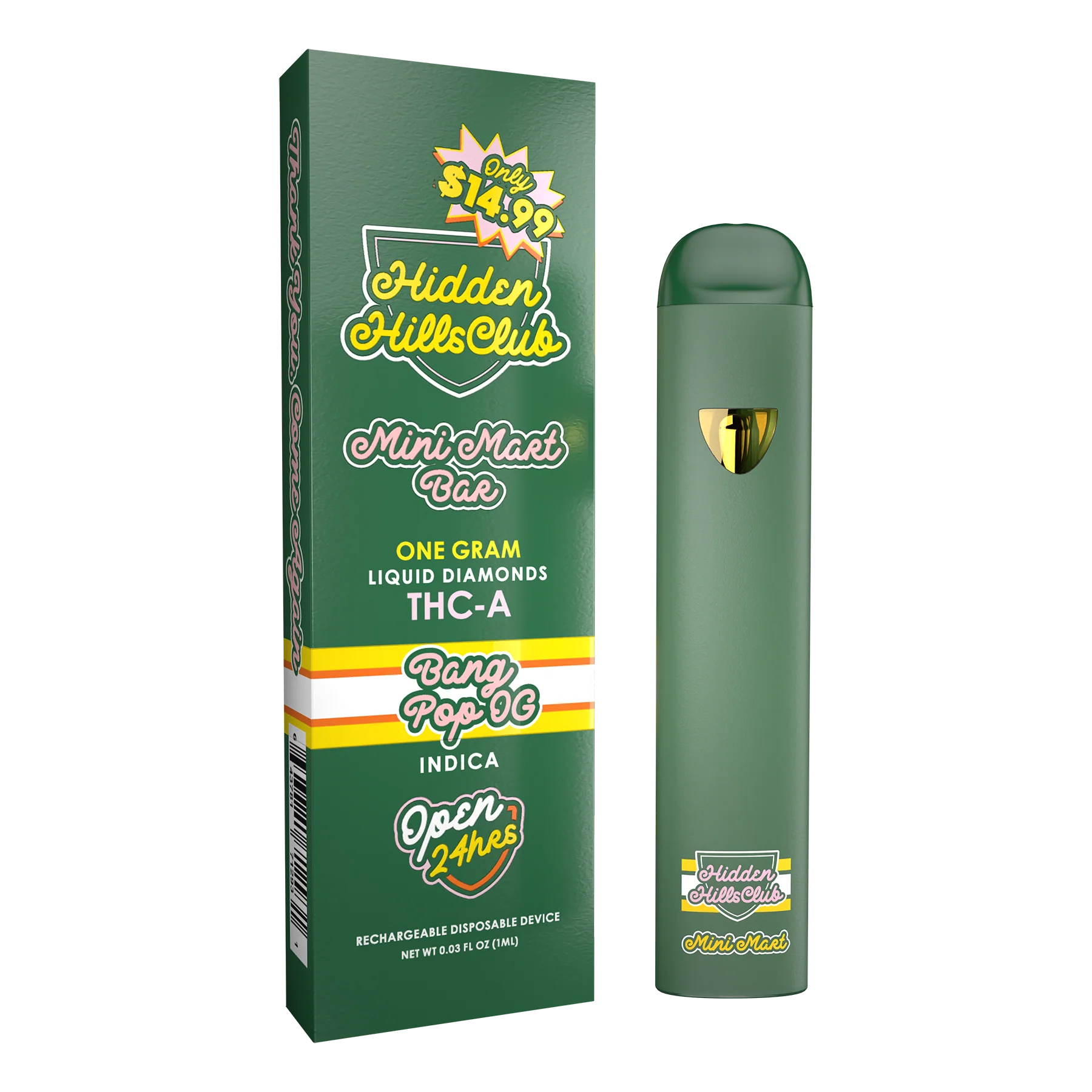 Hidden Hills Mini Mart Bar Vape Hidden Hills Bang Pop OG