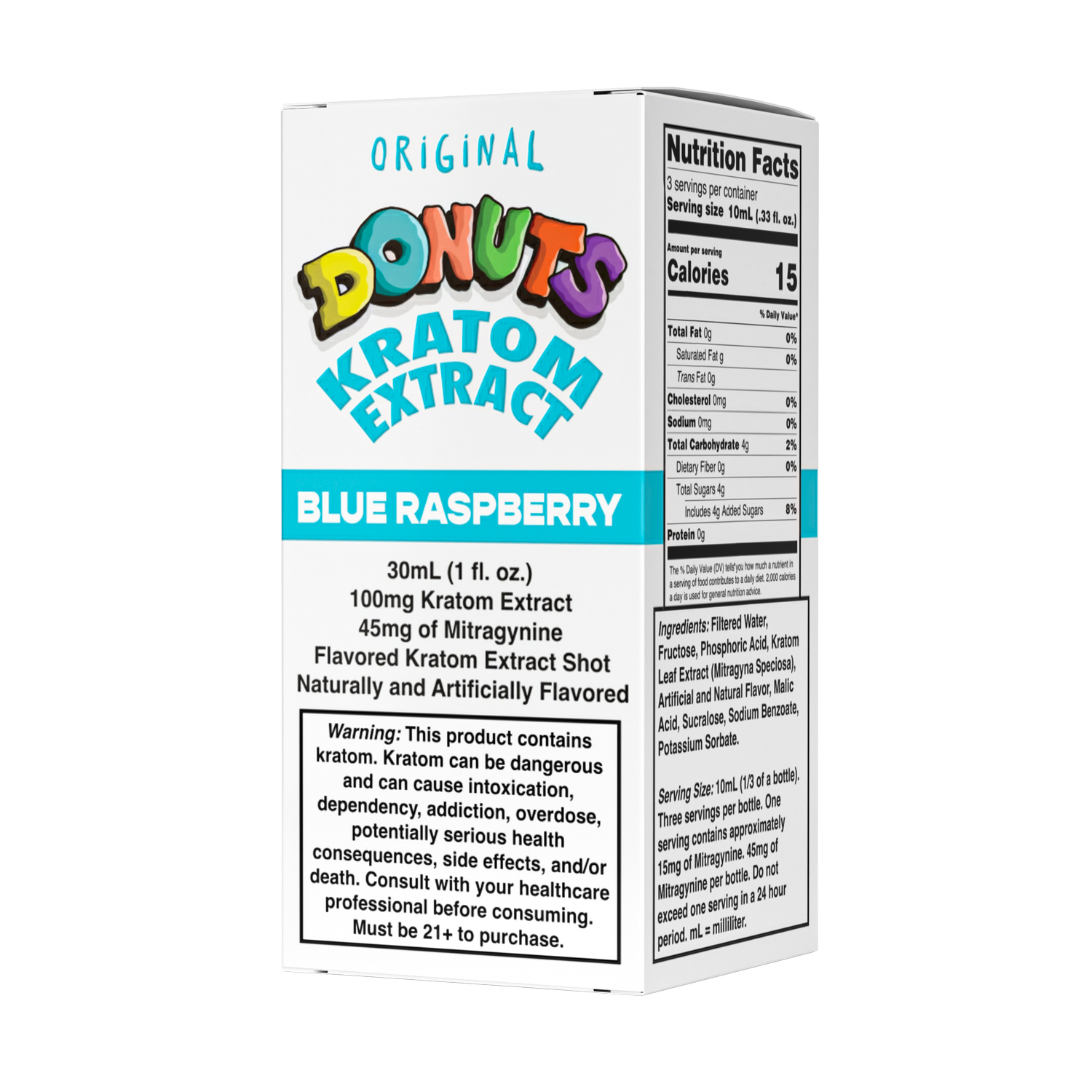 Donuts Kratom Extract Shot Kratom Donuts 100mg Blue Raspberry 