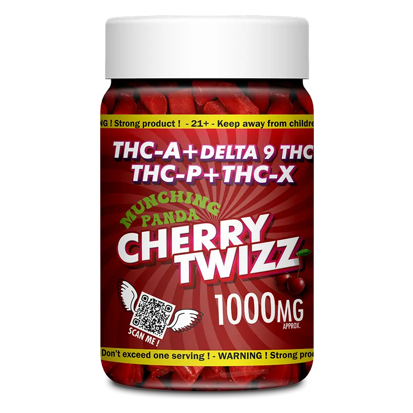 Munching Panda Cherry Twizz Gummies Edibles Munching Panda Original Twizz  