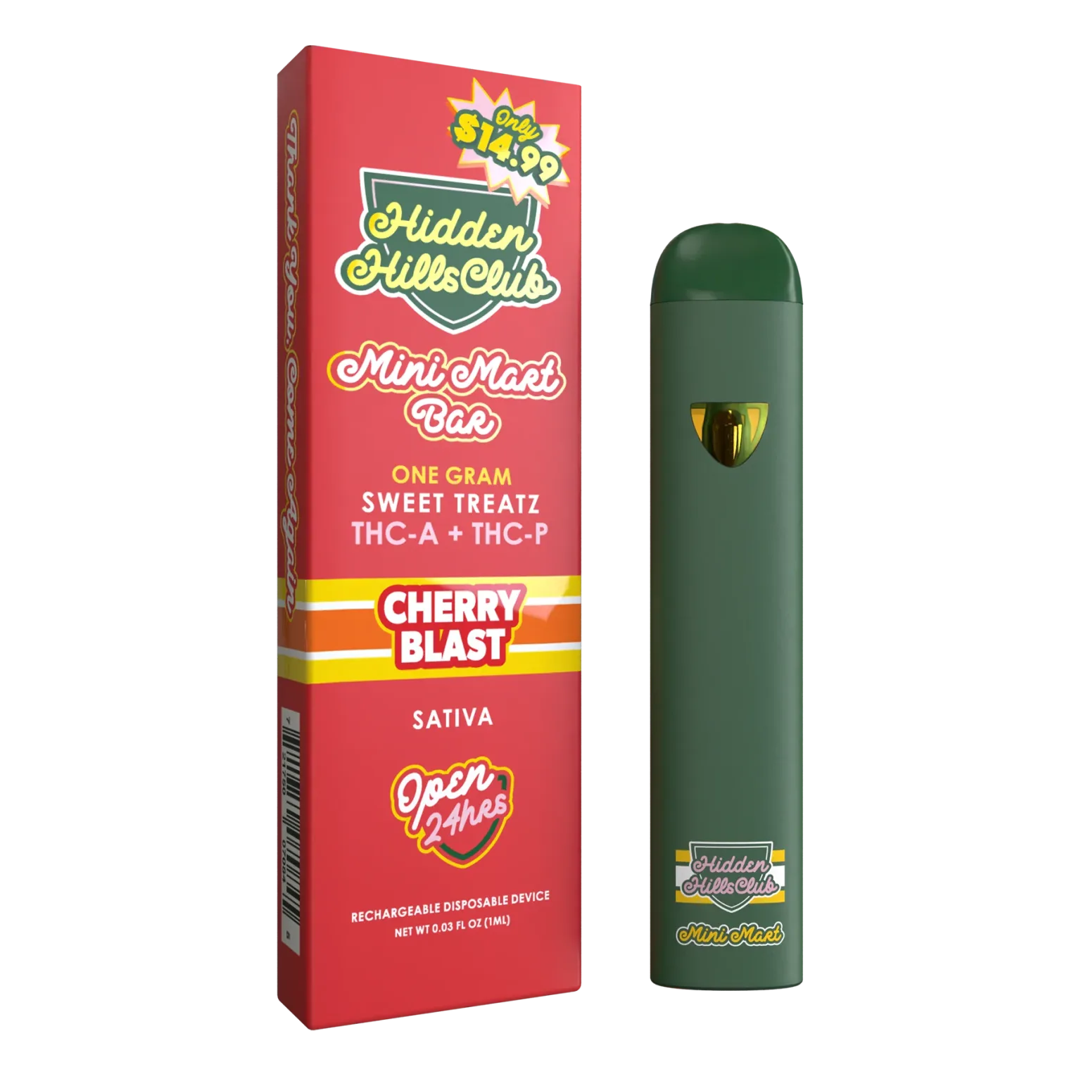 Hidden Hills Sweet Treatz Disposable – 1 Gram Vape Hidden Hills Cherry Blast