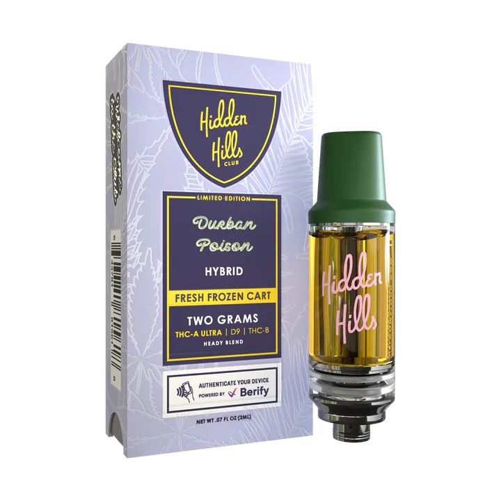 Hidden Hills - Heady Blend 510 Cartridge Vape Hidden Hills Durban Poison  