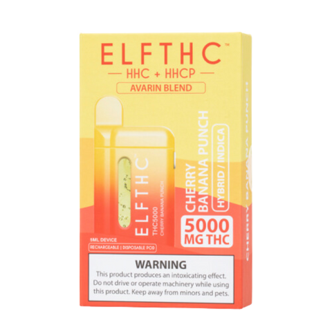ELF THC 5000 Puff Disposable Vape ELF THC Cherry Banana Punch  