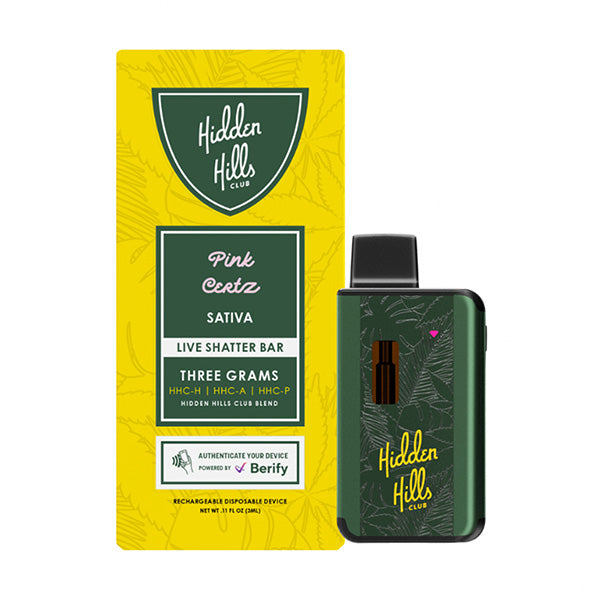 Hidden Hills 3G HHC-A Disposable Vape Vape Hidden Hills Pink Certz  