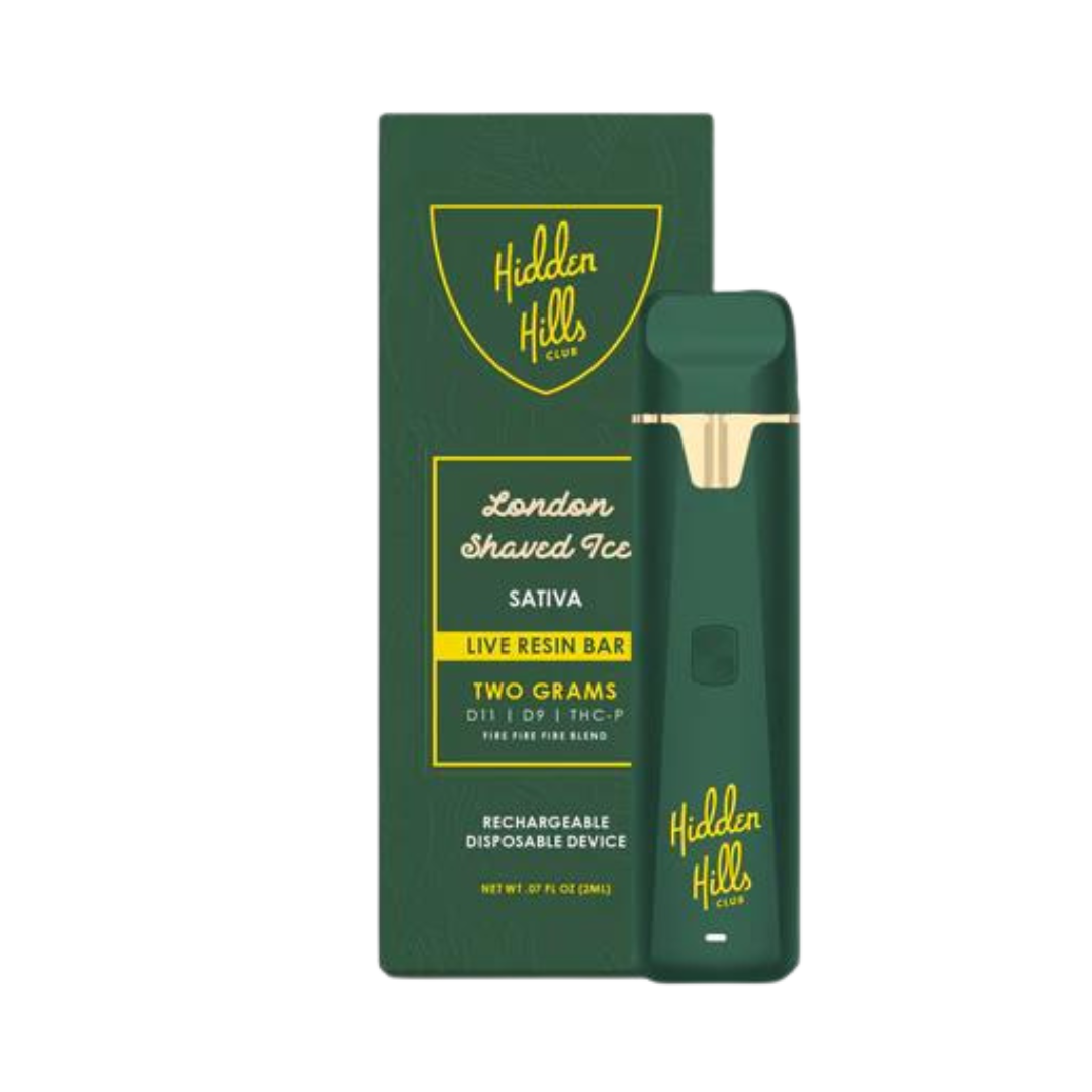 Hidden Hills Live Resin D11/D9/THC-P 2g Disposable Vape Vape Hidden Hills London Shaved Iced  