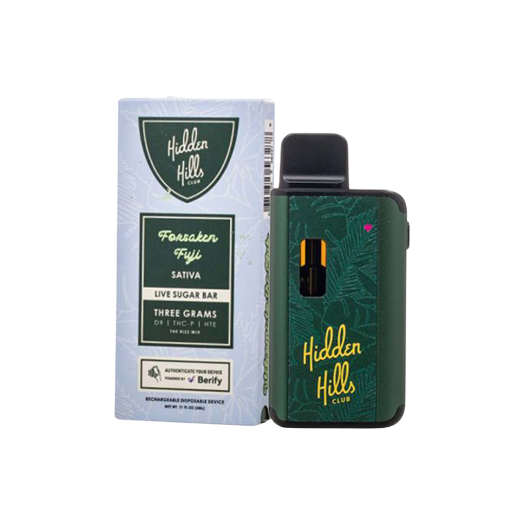 Hidden Hills Live Suger Bar 3g Disposable Vape Vape Hidden Hills Forsaken Fuji  