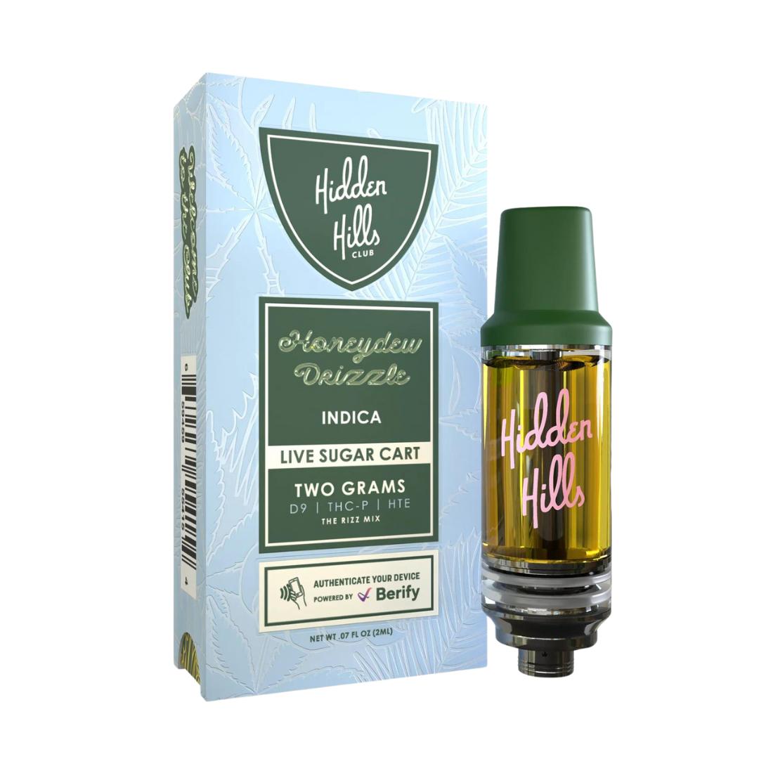 Hidden Hills 2G Live Sugar Cartridges - Rizz blend Vape Hidden Hills Honeydew Drizzle  