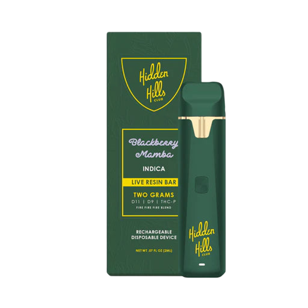 Hidden Hills Live Resin D11/D9/THC-P 2g Disposable Vape Vape Hidden Hills Blackberry Mamba  