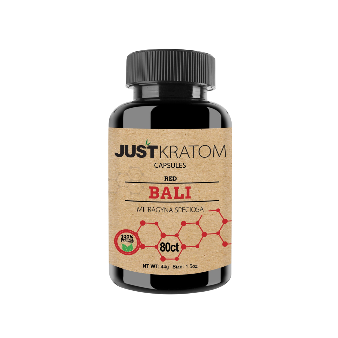 Just Kratom - Kratom Capsules Kratom Just Kratom 80 Count Red Bali 