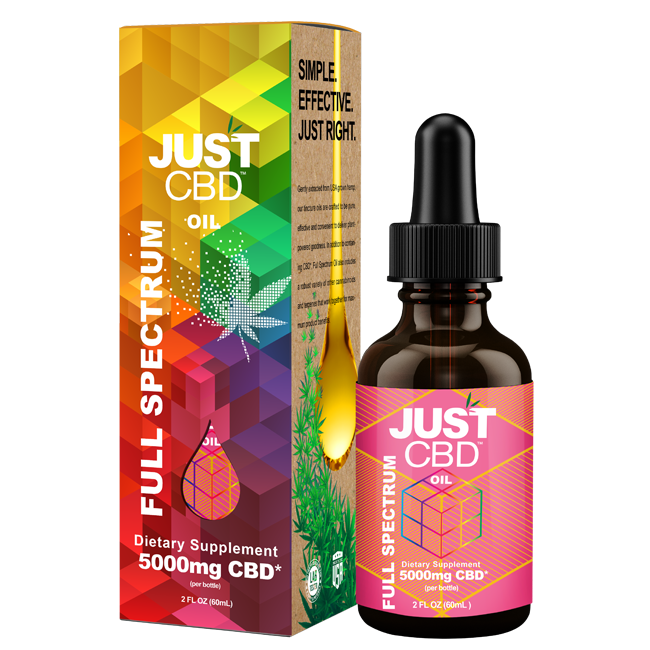 Just CBD - CBD Tincture - Full Spectrum Oil Oils Just CBD 5000mg  