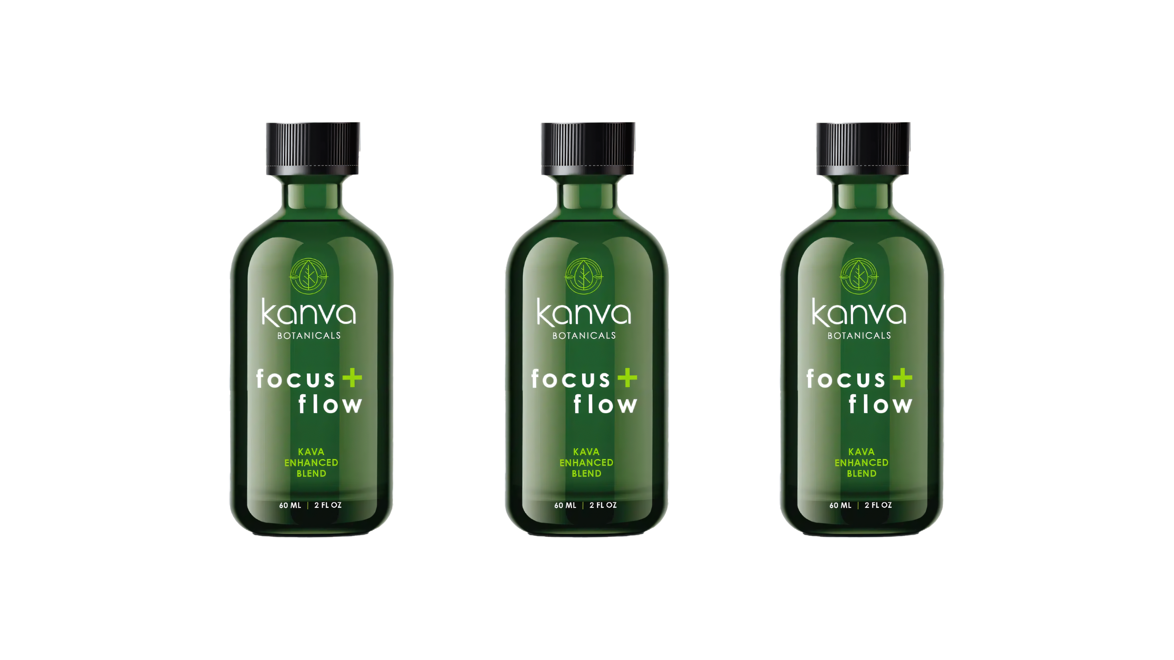 Kanva Focus+Flow - Kava + Kratom Shot - 3 Pack Kava Kanva