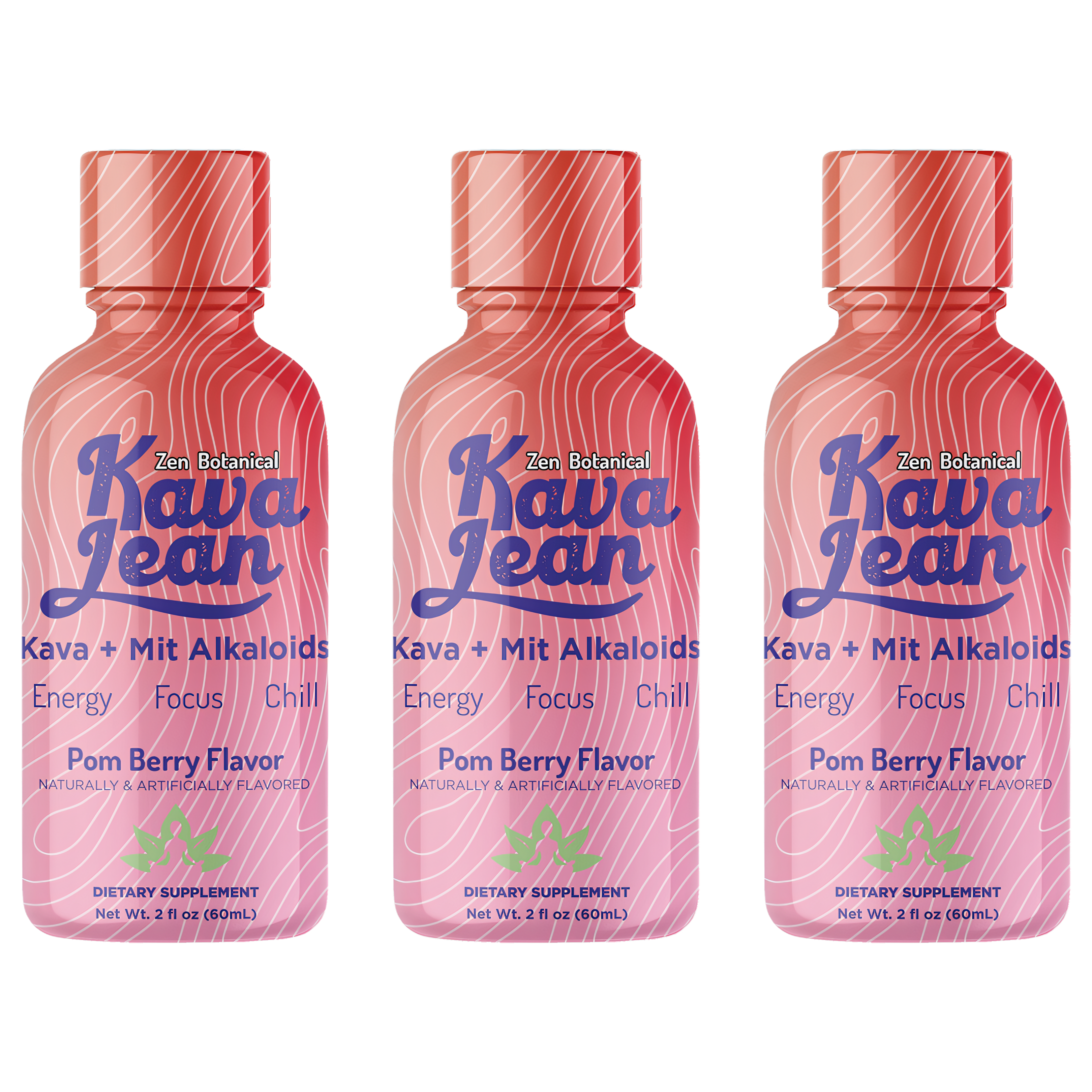 Kava Lean Pom Berry – 3 Pack Kratom Kava Lean