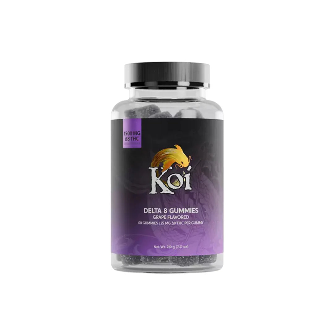 Koi Delta 8 Gummies Edibles Koi CBD Grape 60 Gummies