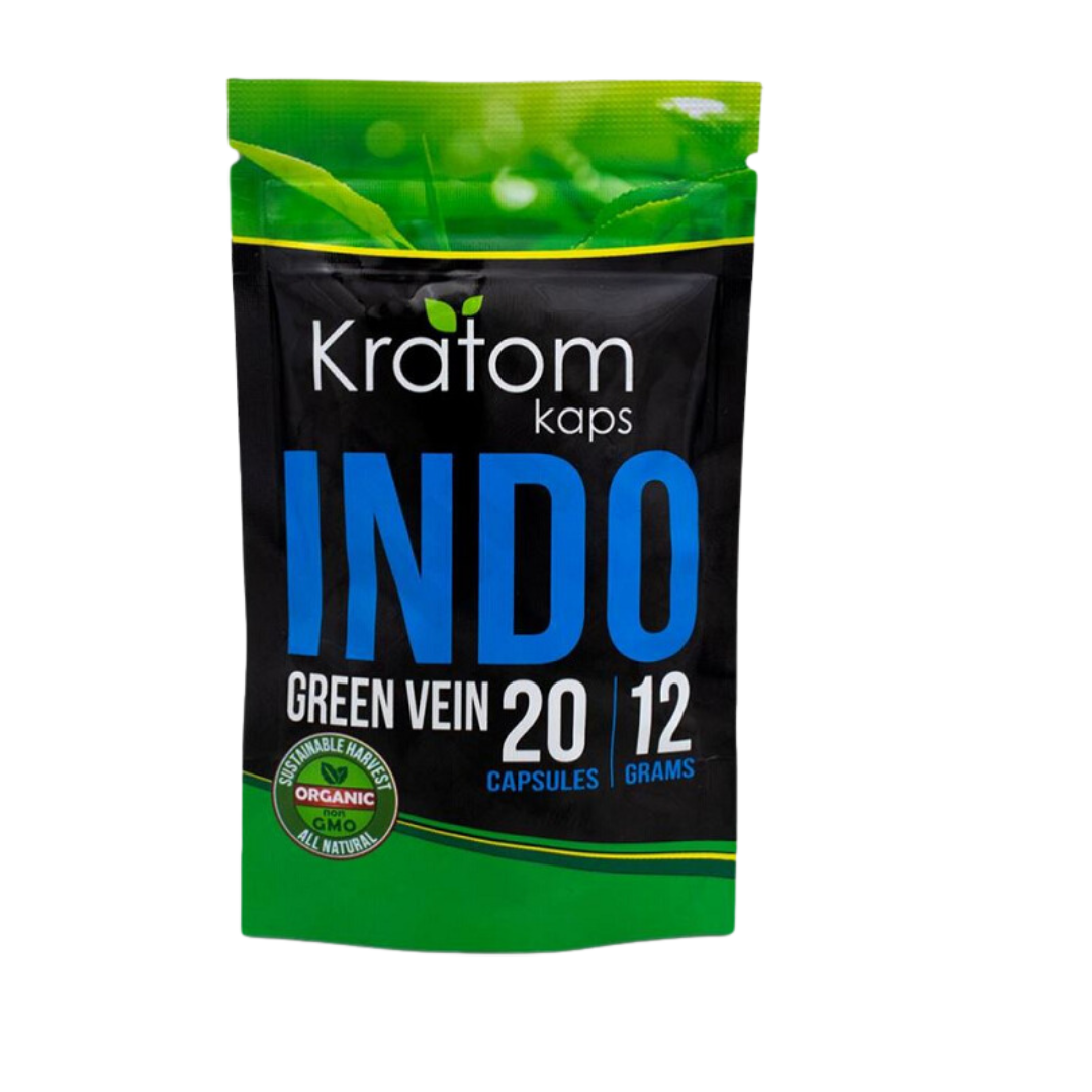 Kratom Kaps Capsules Kratom Kratom Kaps Green Vein Indo 20 Count 