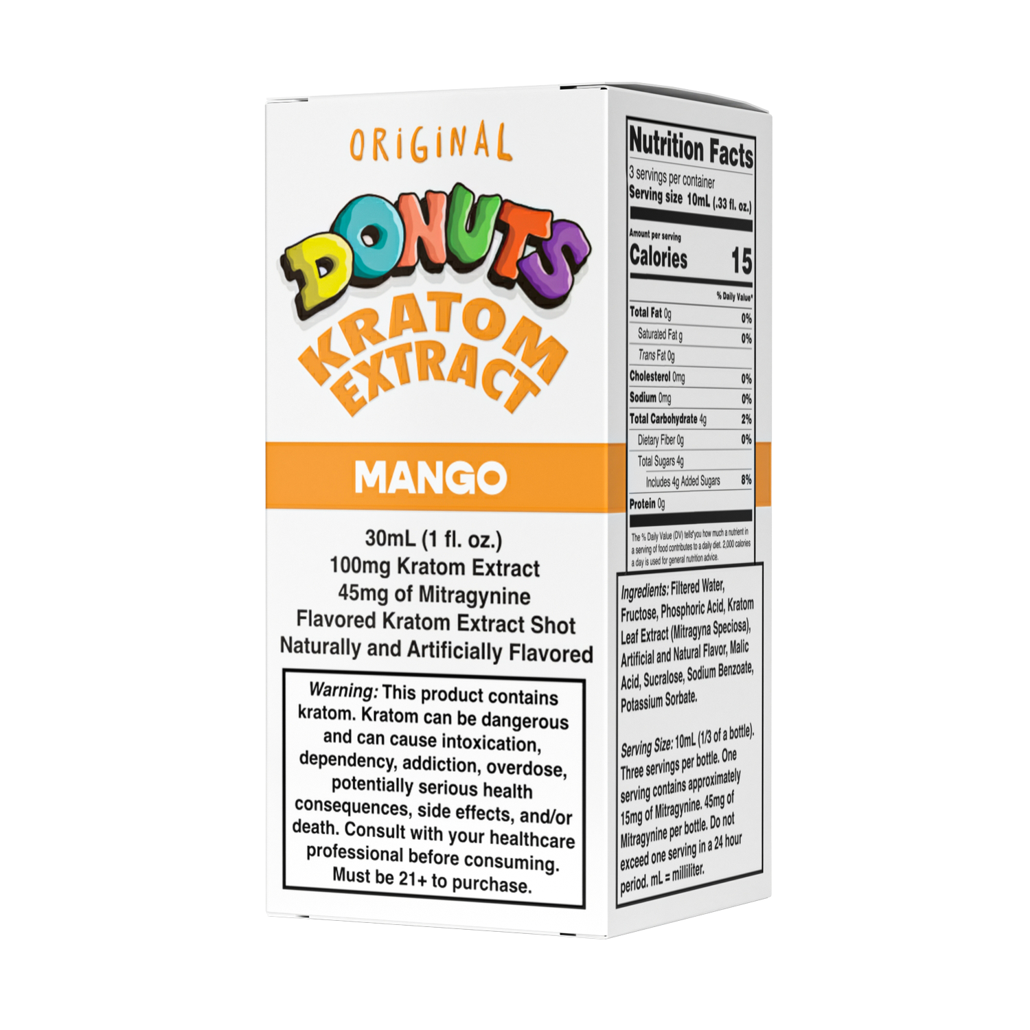 Donuts Kratom Extract Shot Kratom Donuts 100mg Mango 