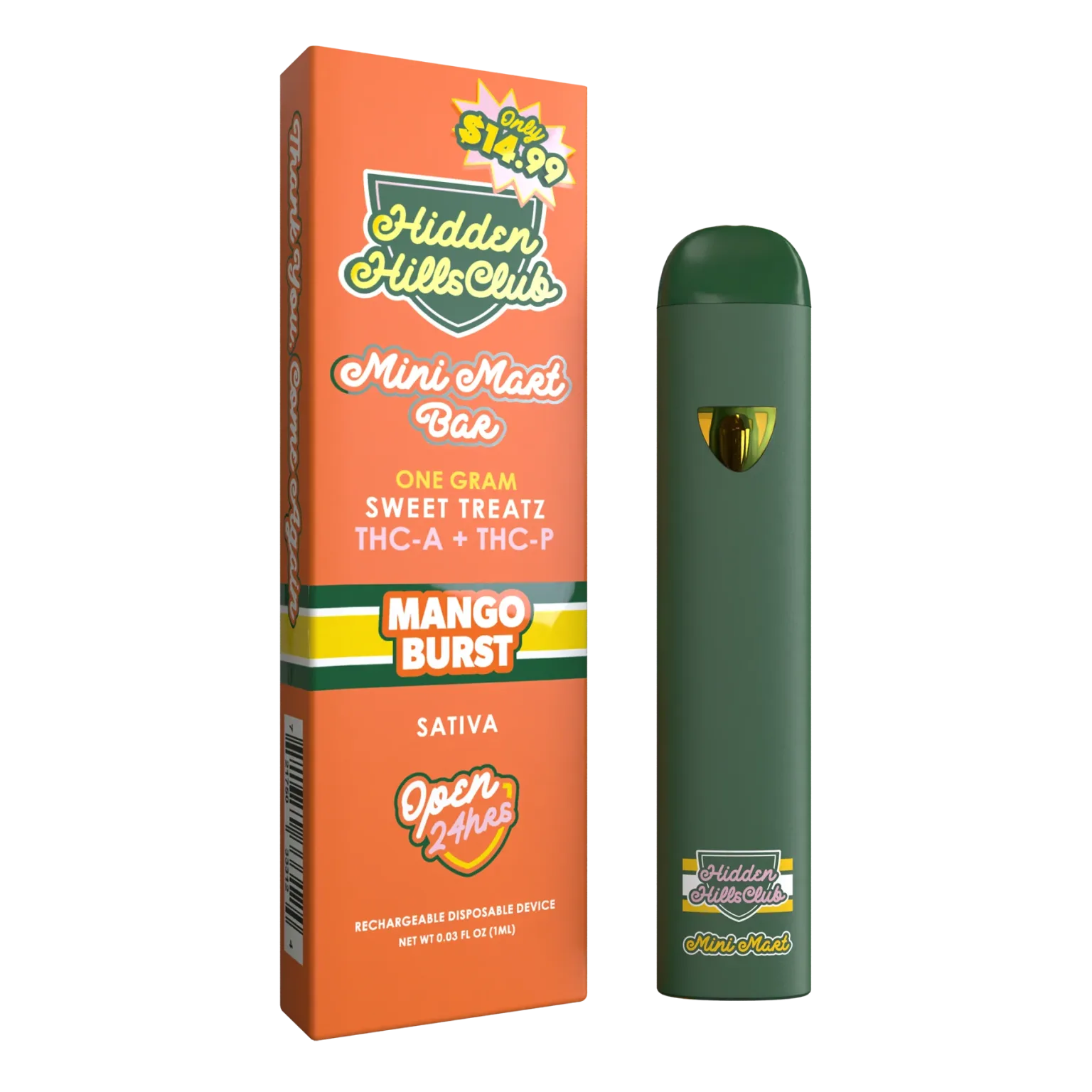 Hidden Hills Sweet Treatz Disposable – 1 Gram Vape Hidden Hills Mango Burst
