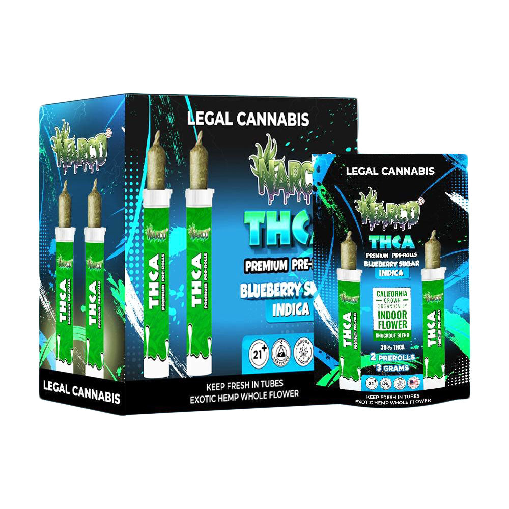 Narco THCA 2pk Pre Rolls Flower Narco Blueberry Sugar