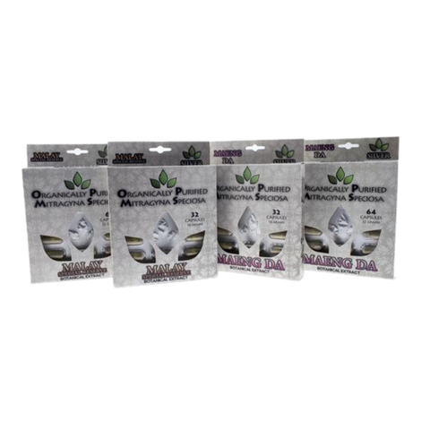 O.P.M.S Silver - Malay Capsules - Blister Pack Kratom OPMS   