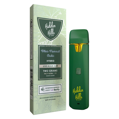 Hidden Hills 2G Live Rosin Disposable Vape Hidden Hills Blue Funnel Cake