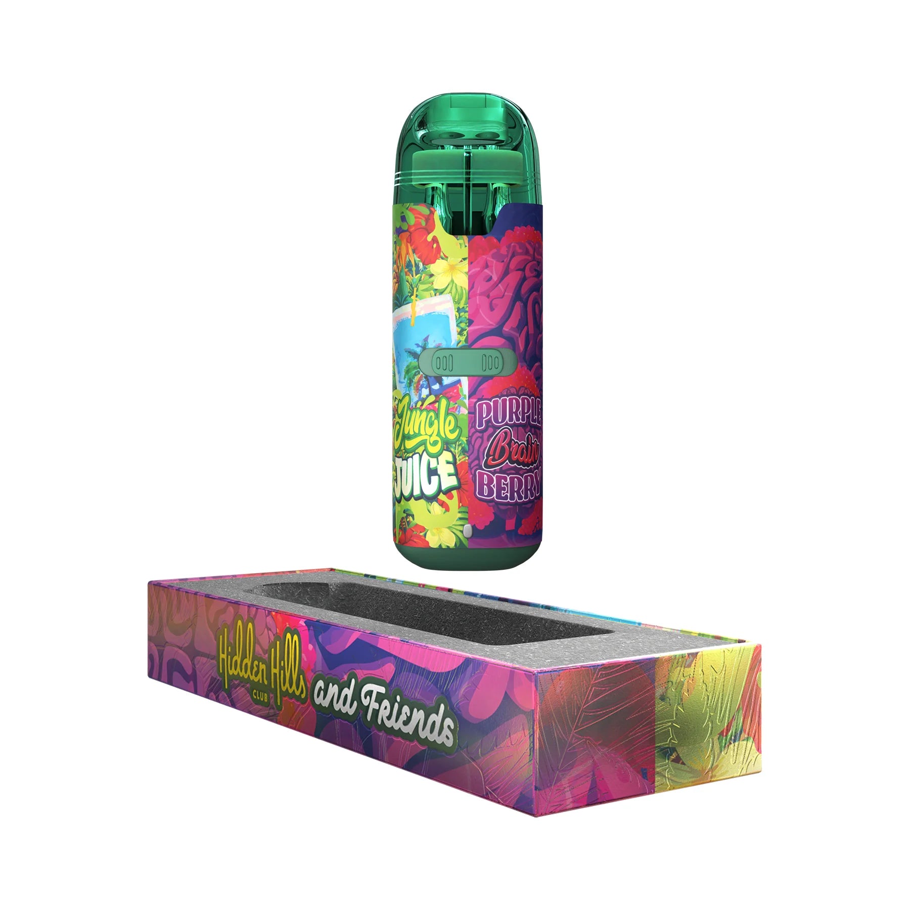 Hidden Hills Dual Flavor THC-A Disposable Vape Hidden Hills Jungle Juice / Purple Brain Berry