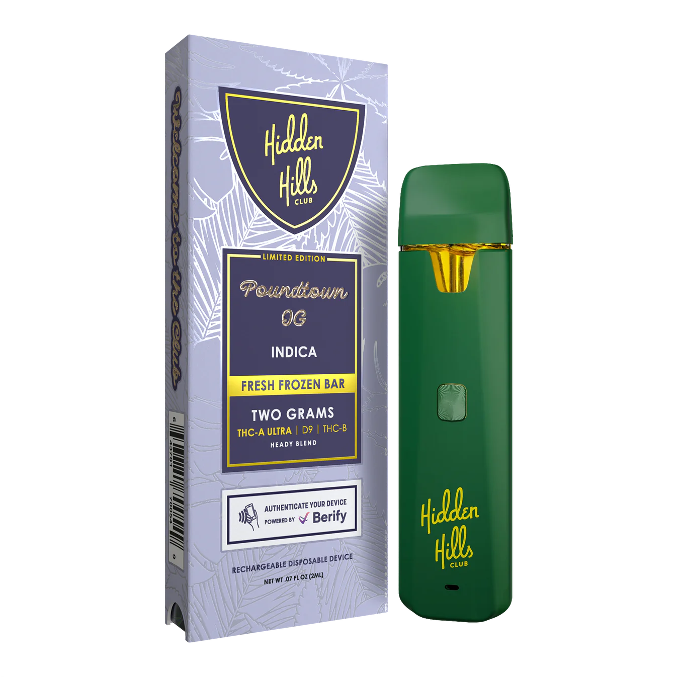 Hidden Hills Heady Blend Disposable Vape Vape Hidden Hills Poundtown OG  