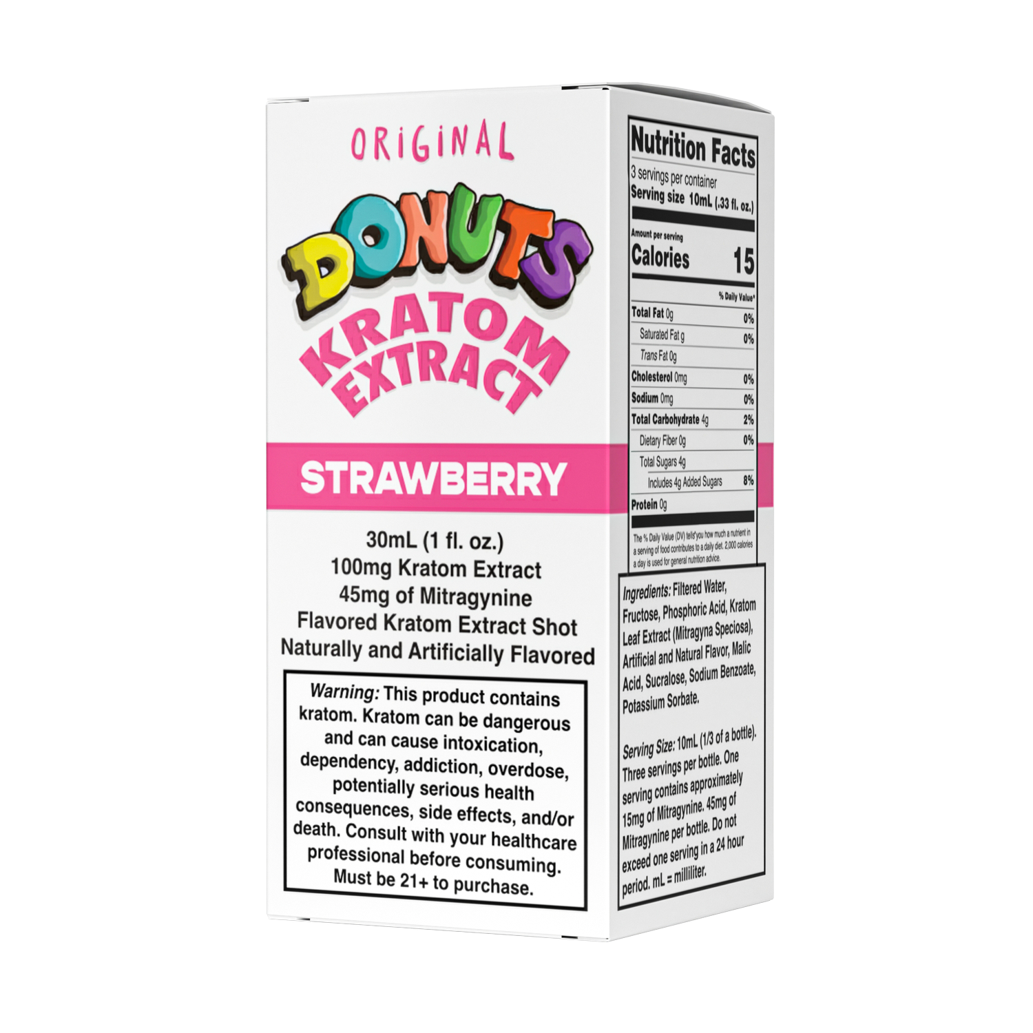 Donuts Kratom Extract Shot Kratom Donuts 100mg Strawberry 