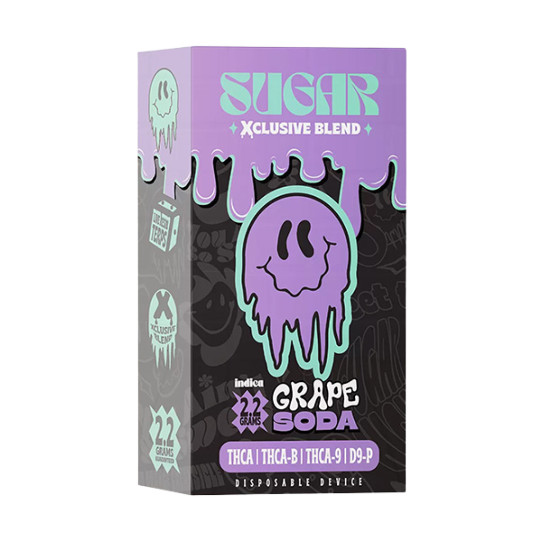 Sugar Xclusive Blend 2.2G Disposable Vape Trippy Sugar Grape Soda  