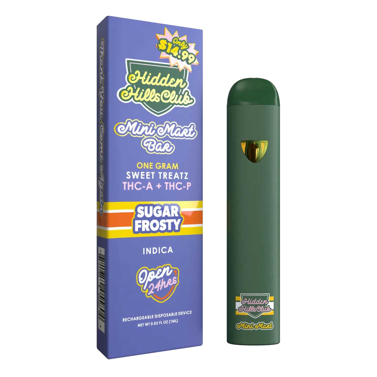 Hidden Hills Sweet Treatz Disposable – 1 Gram Vape Hidden Hills Sugar Frosty