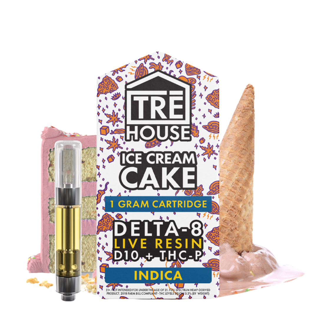 Tre House 1G Live Resin Delta 8 D10 THCP Cartridge Vape Tre House   
