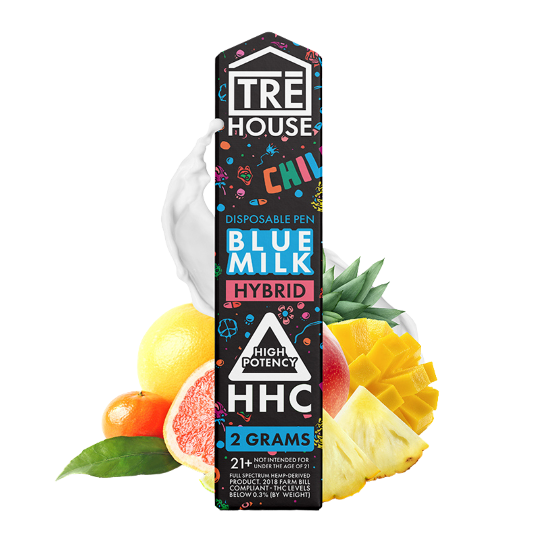Tre House 2G HHC Live Resin Disposable Vape Vape Tre House Blue Milk Hybrid  